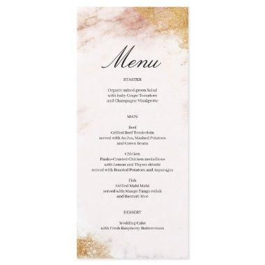 Classic Luxe Marble Wedding Menu