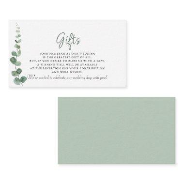 Classic Minimalist Eucalyptus Wedding Gifts Enclosure Invitations