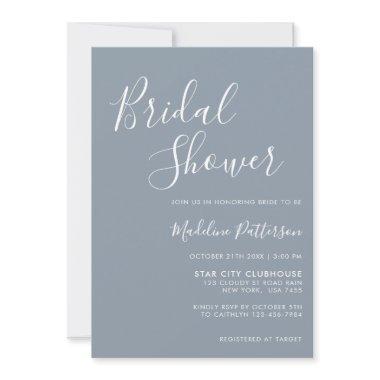 Classic Modern Dusty Blue with Photo
