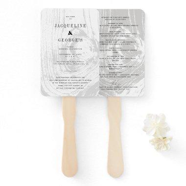 Classic Modern Rustic Wood Winter Stylish Wedding Hand Fan