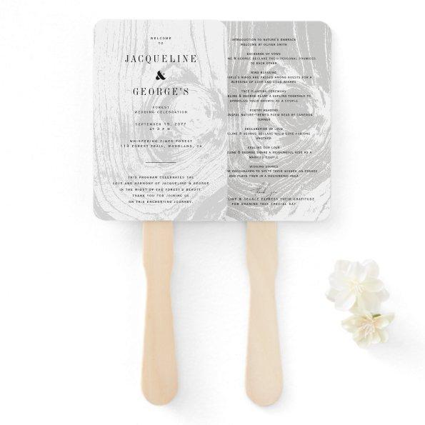 Classic Modern Rustic Wood Winter Stylish Wedding Hand Fan