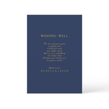 Classic Navy Blue | Gold Wedding Wishing Well Enclosure