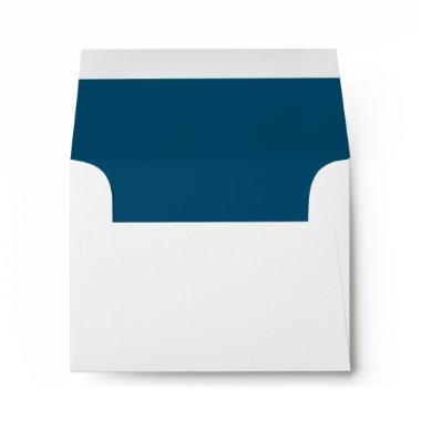 Classic Navy Blue Return Address Envelope