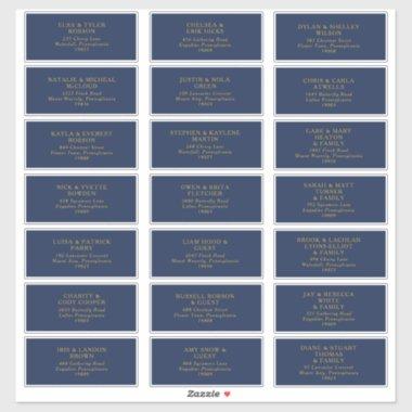 Classic Navy | Gold Wedding Guest Address Labels