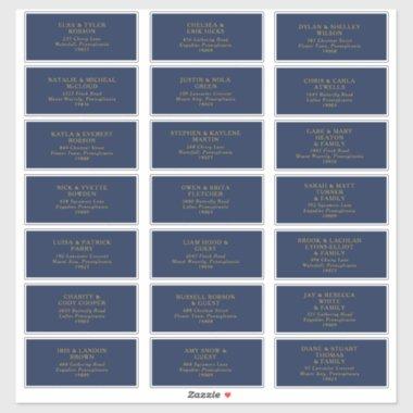 Classic Navy | Gold Wedding Guest Address Labels