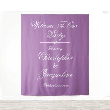 Classic Script Names Photobooth Wedding Backdrop