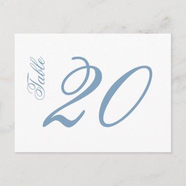 Classic Script Table Numbers (Blue Gray / White)