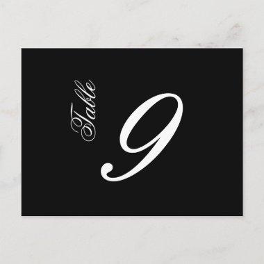 Classic Script Table Numbers (White / Black)