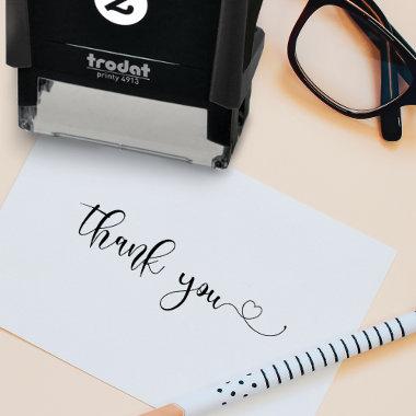 Classic Script Thank You Heart Self-inking Stamp