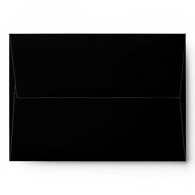 Classic Solid Black Matching Wedding Blank Envelope