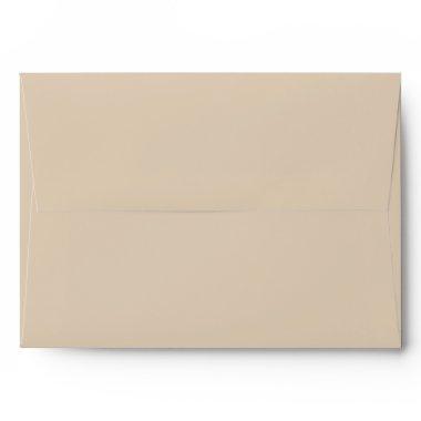 Classic Solid Matching Wedding Blank Beige Envelope