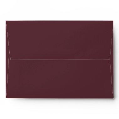 Classic Solid Matching Wedding Blank Burgundy Envelope