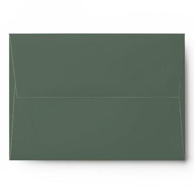 Classic Solid Matching Wedding Blank Dark Sage Envelope