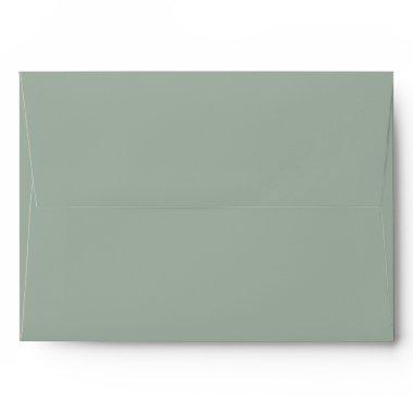 Classic Solid Matching Wedding Blank Dusty Sage Envelope