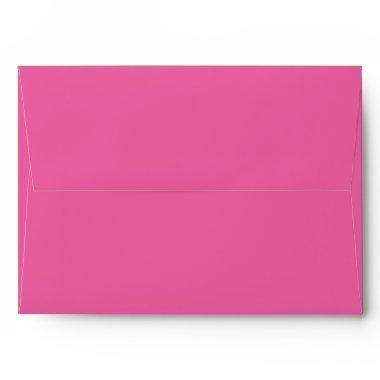 Classic Solid Matching Wedding Blank Hot Pink Envelope
