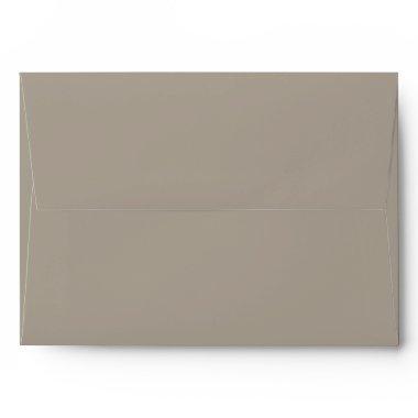 Classic Solid Matching Wedding Blank Taupe Brown Envelope