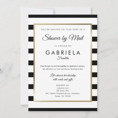 Classic Stripe Bridal Shower By Mail Long Distance Invitations