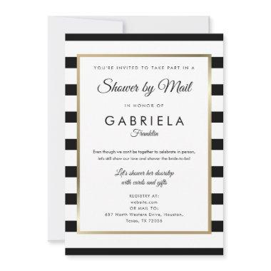 Classic Stripe Bridal Shower By Mail Long Distance Invitations