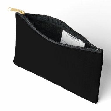 Classic Timeless Traditional Black Solid Color   Accessory Pouch