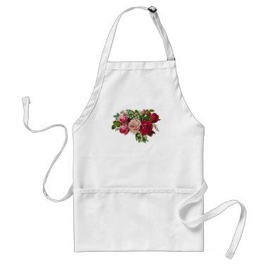 Classic Victorian Roses Lily of the Valley Romance Adult Apron