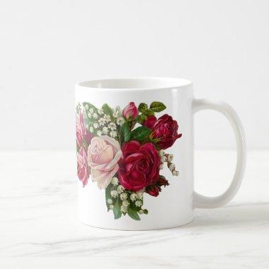 Classic Victorian Roses Lily of the Valley Romance Coffee Mug