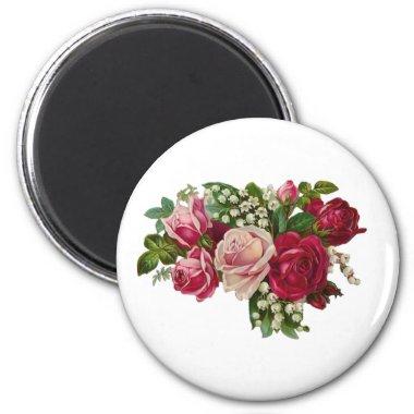 Classic Victorian Roses Lily of the Valley Romance Magnet