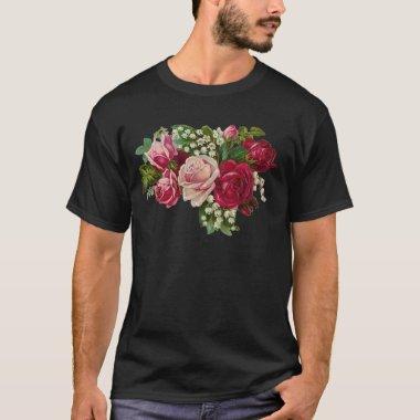 Classic Victorian Roses Lily of the Valley Romance T-Shirt