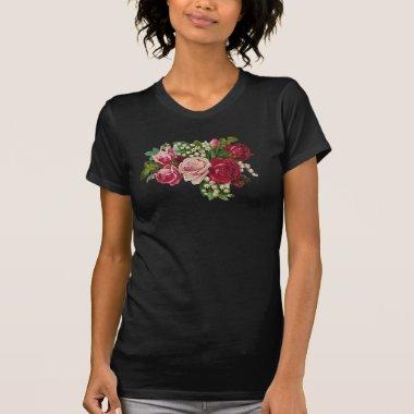 Classic Victorian Roses Lily of the Valley Romance T-Shirt