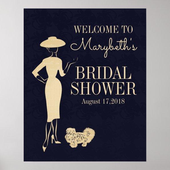 Classic Vintage Fashion Bridal Shower Welcome Sign