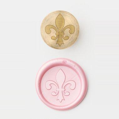 Classic Vintage Fleur de Lis Modern Icon Symbol Wax Seal Stamp