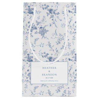Classic Vintage Floral Blue  Small Gift Bag