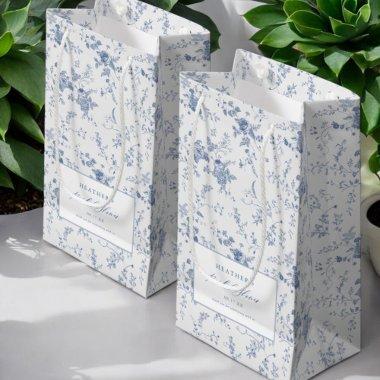 Classic Vintage Floral Blue  Small Gift Bag
