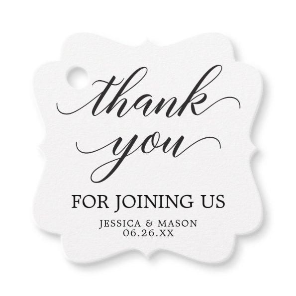 Classic Wedding Thank You Favor Tag