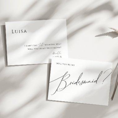 Classic Whimsical Script Bridesmaid Proposal