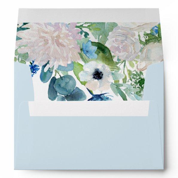 Classic White Flowers Wedding Invitations Envelope