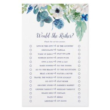 Classic White Flowers Would She Rather Game Flyer