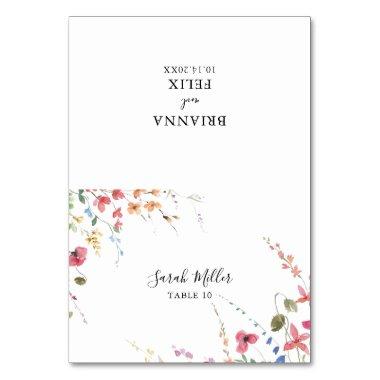 Classic Wild Colorful Floral Wedding Place Invitations