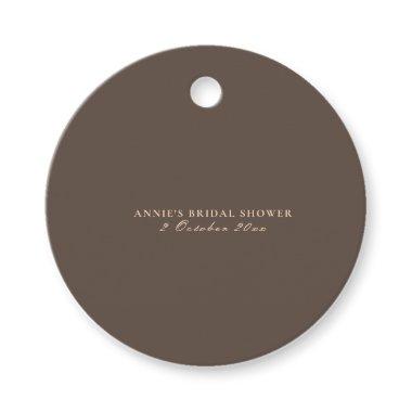 Classical Coffee Calligr. Wedding  Favor Tags