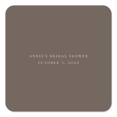 Classical Coffee Calligr. Wedding  Square Sticker