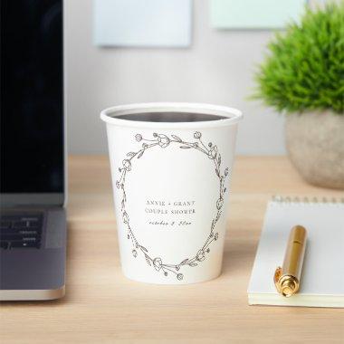 Classical Coffee Calligr. Wedding Couple Shower Paper Cups