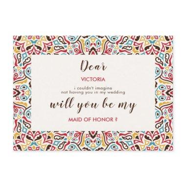 Classical Geometric Mandala Pattern Wedding Menu