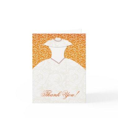 Classy  Thank You Note  Orange