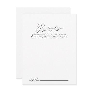 Classy Chic Minimalist Wedding Bucket List Invitations