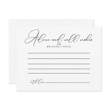 Classy Chic Wedding Advice Card