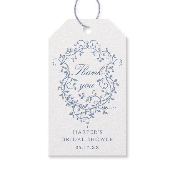 Classy French Blue  Thank You Gift Tags
