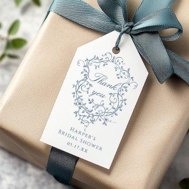 Classy French Blue  Thank You Gift Tags