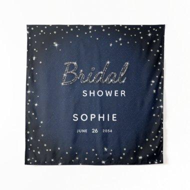 Classy Navy Sparkle Glitter  Backdrop