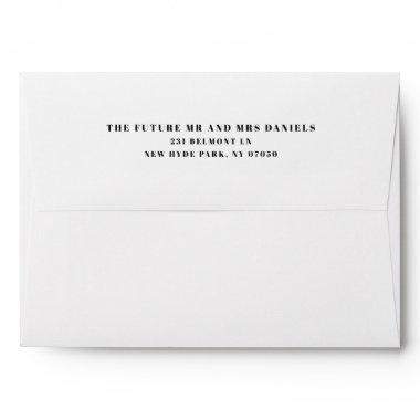 Classy Sophisticated Return Address White Envelope