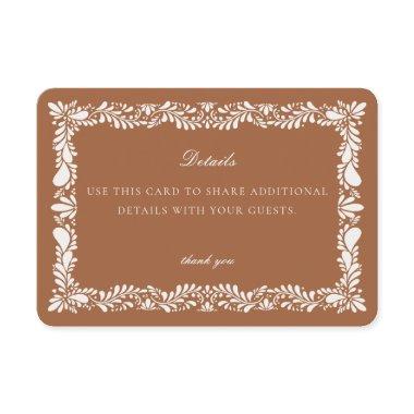 Clay Talavera Tile Details  Invitation Insert