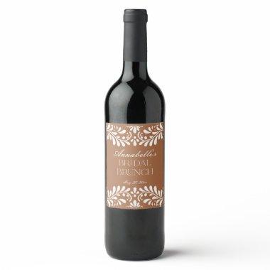 Clay Talavera Tile Spanish Fiesta Bridal Brunch Wine Label